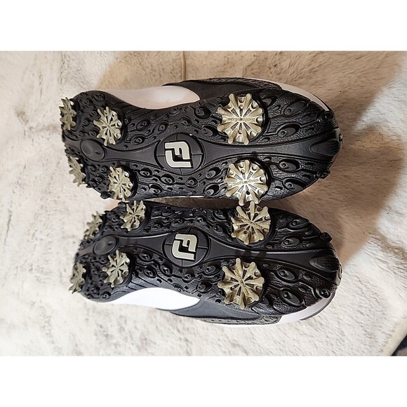FootJoy Womens Golfing Shoes Lo‎ Pro 93927 White Black Rubber Spikes US Size 8 M - Picture 9 of 9